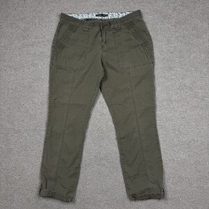 Prana Pants Women's Size 8 ( 32 x 25 ) Green Cargo Outdoor Pockets Hike Gorpcore